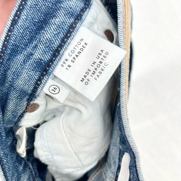 GRLFRND Karolina Mid Rise Straight Leg Slashed Jeans Womens Size 26 - Picture 7 of 9